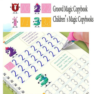 "Reusable Children's Educational Copybooks for Writing, English, Maths, and Drawing Practice"