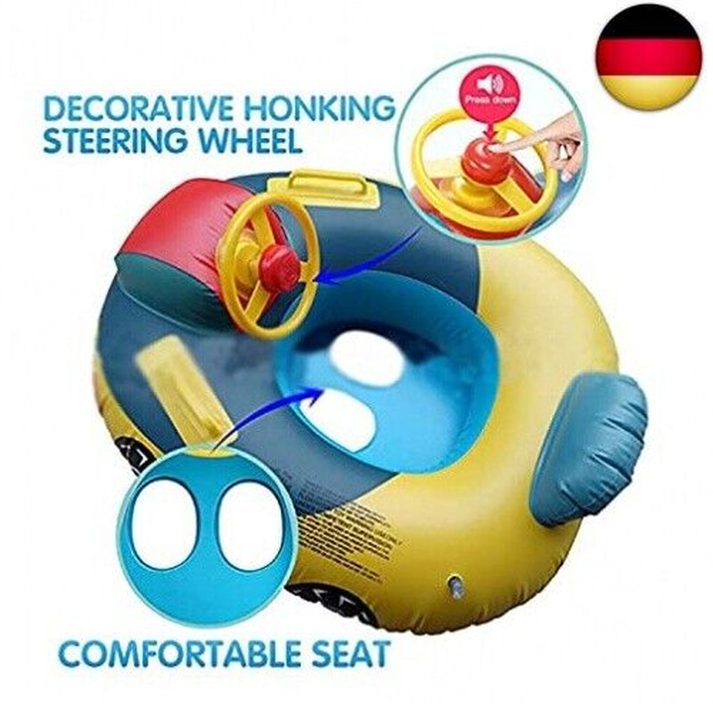 Easy Cute Inflatable Baby Swim Ring, Baby Car Swimming