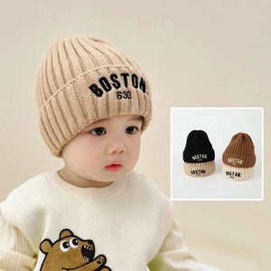 Kids' Knitted Wool Winter Hats with Windproof Ear Protection