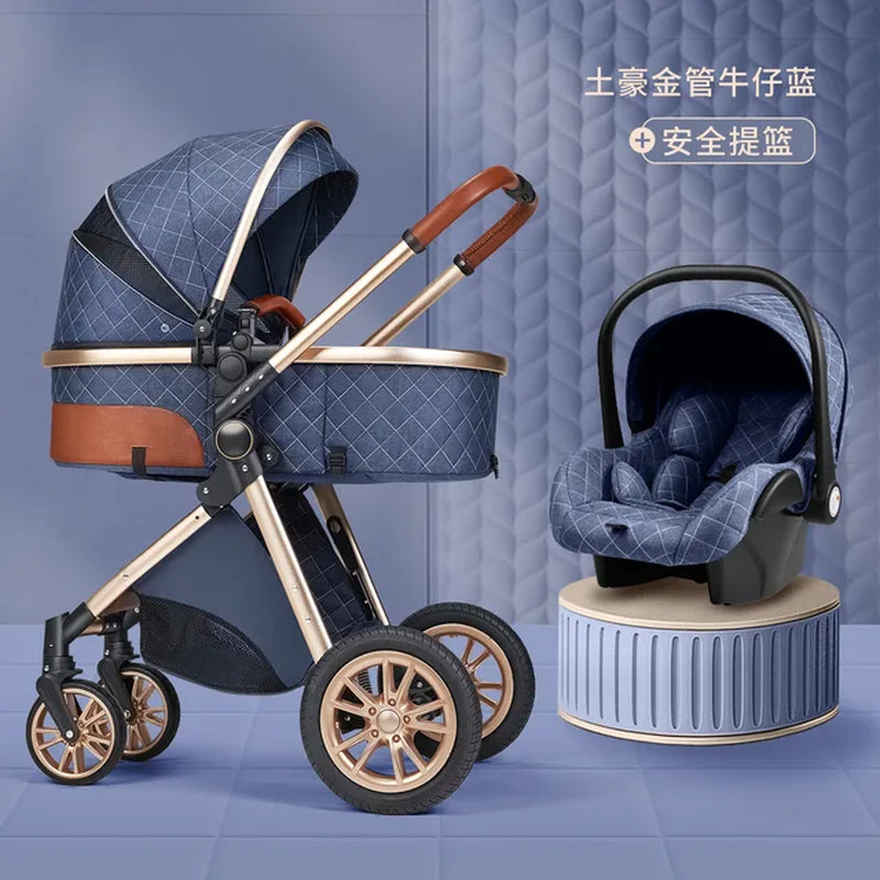 New 3 in 1 Baby Stroller High Landscape Carriage Light Newborn Pram Shock Proof Two Way 2 in 1 Kid Car Baby Comfort Cart 2024