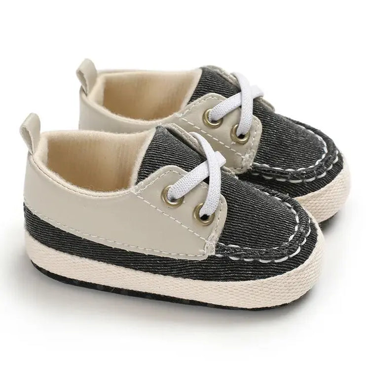 "Infant Soft Sole First Walkers Lace-Up Sneakers for Newborn Toddler Boys and Girls, Casual Sport Shoes"