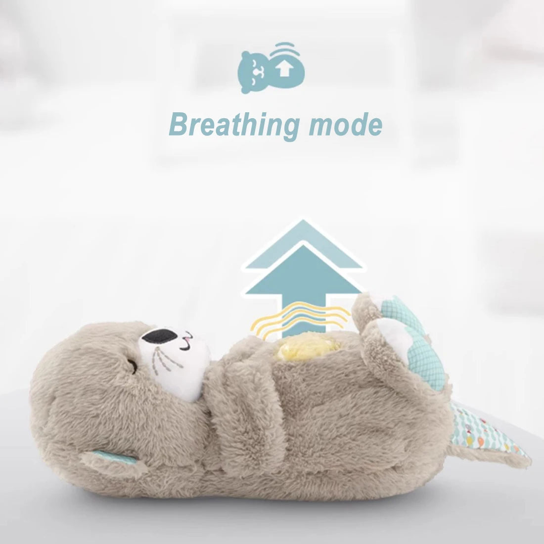 Newborn Sensory Comfort Toy: Musical Stuffed Otter Plush with Light and Sound