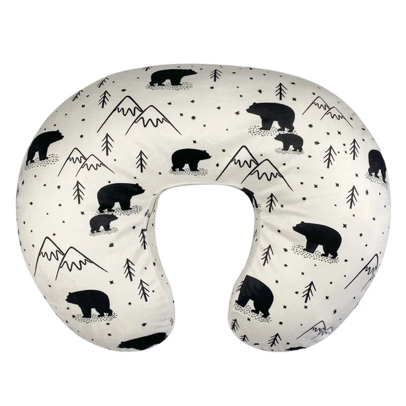 Baby Nursing Pillow Cover Minky Breastfeeding Pillow Slipcover Ultra Soft Snug Fits on Newborn Nursing Pillow