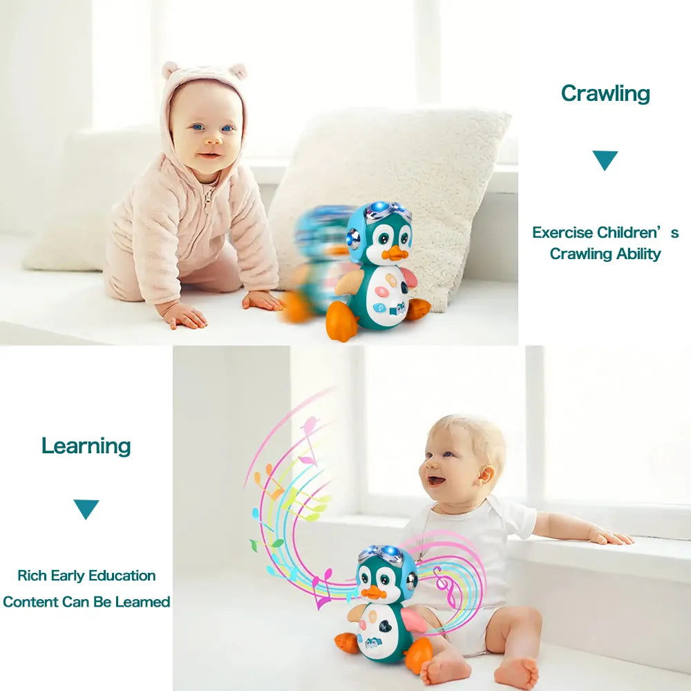 Baby Interactive Penguin Musical Walking Toy for Infant Development