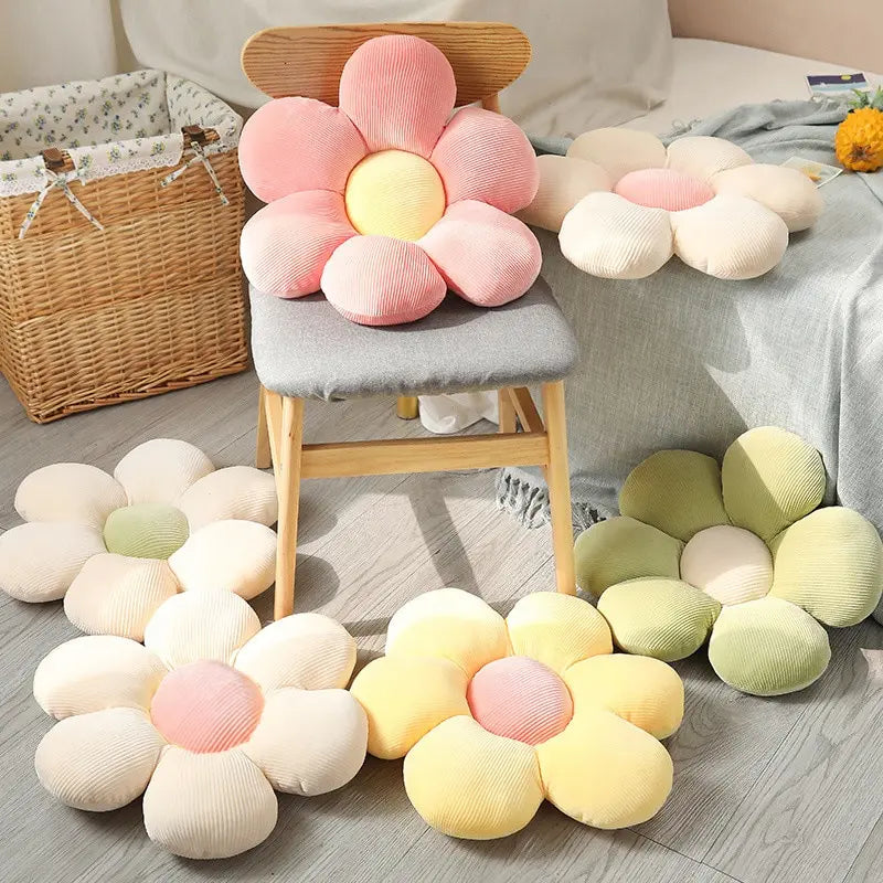 Colorful Flowers Plush Pillow Plant Petal Cushion Stuffed Toy for Girls- Home Decor Gift