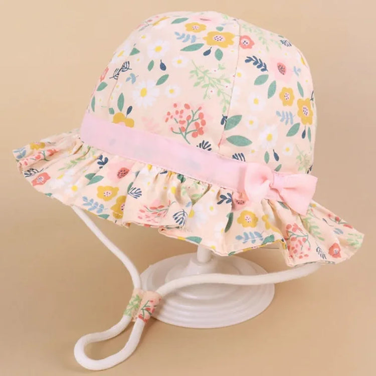 Panama Summer Baby Girls and Boys Sun Bucket Hat with Cotton Material