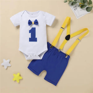 "My First Birthday Boys Outfit Set for Baby Summer: Party Cake Smash Outfit & Suit"